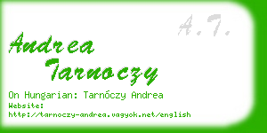 andrea tarnoczy business card