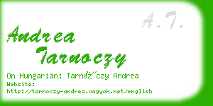 andrea tarnoczy business card